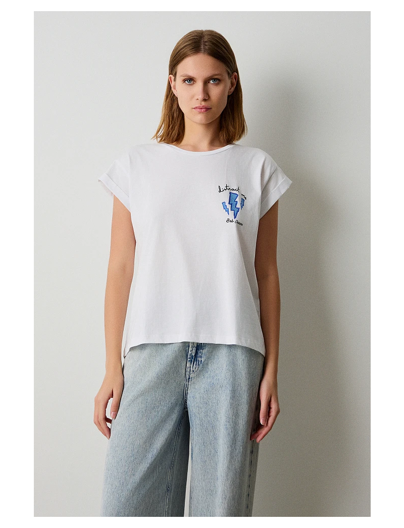 TSHIRT BRANCA PRINT OLHO GREGO 