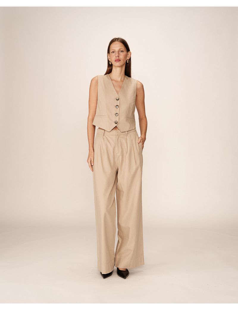 CALÇA ALFAIATARIA TAUPE CLARO