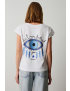 TSHIRT BRANCA PRINT OLHO GREGO 