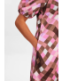 VESTIDO EVASÊ WAYLI QUADRICULA PINK & BROWN 