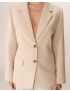 BLAZER REGULAR DE LAPELAS MANGAS LARGAS