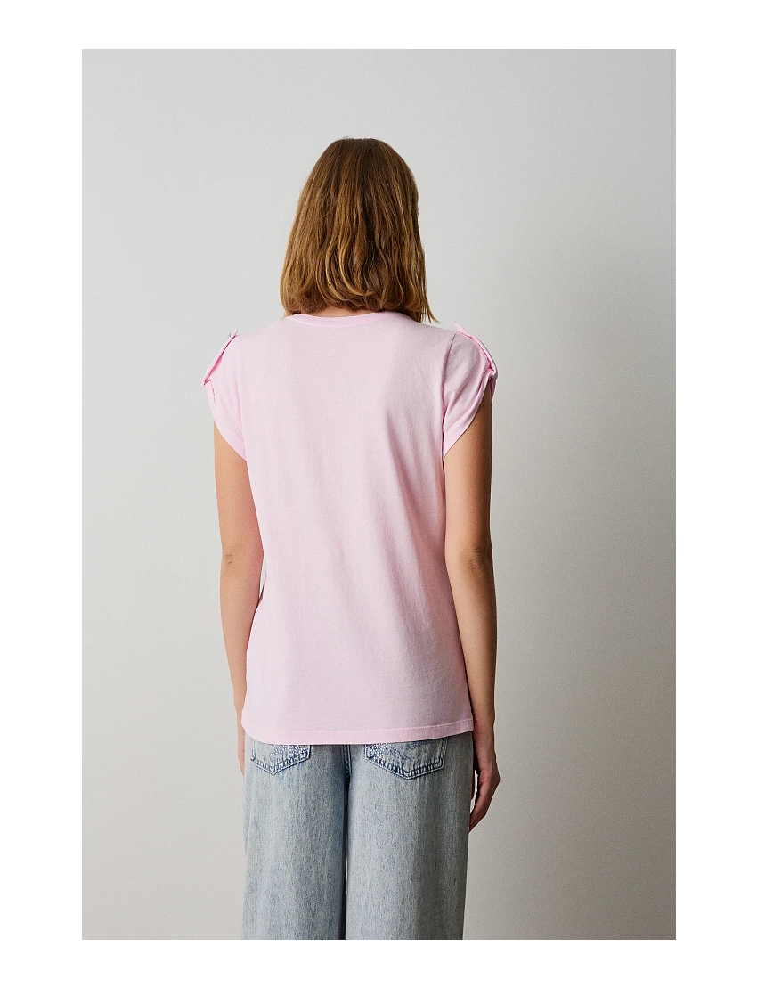 TSHIRT COM ESTAMPA E STRASS ROCKER