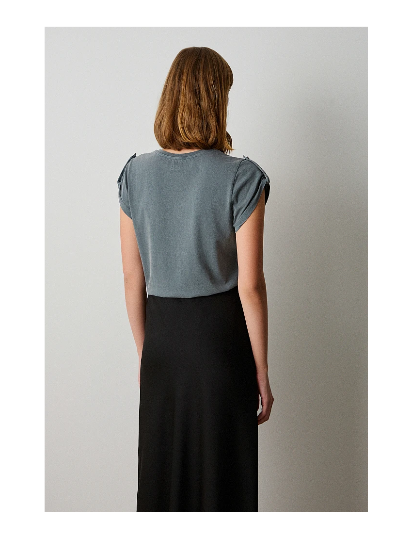 TSHIRT COM ESTAMPA E STRASS ROCKER