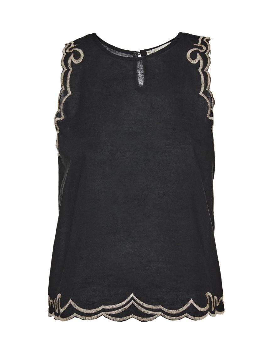 TOP CAVA REBORDOS BORDADOS