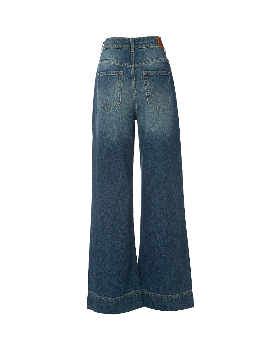 JEANS WIDE LEG DENIM LAVADO