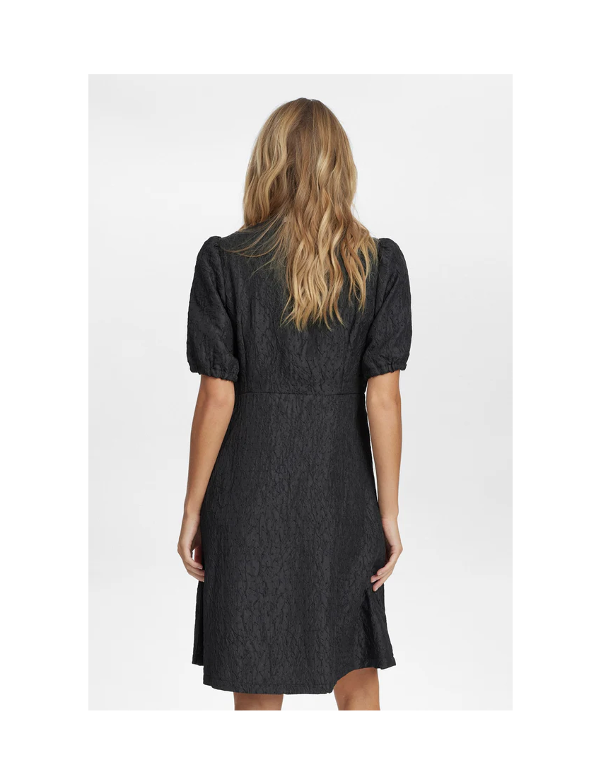 VESTIDO ROMÂNTICO BROCADO MANGA BALONADA DANIELLE