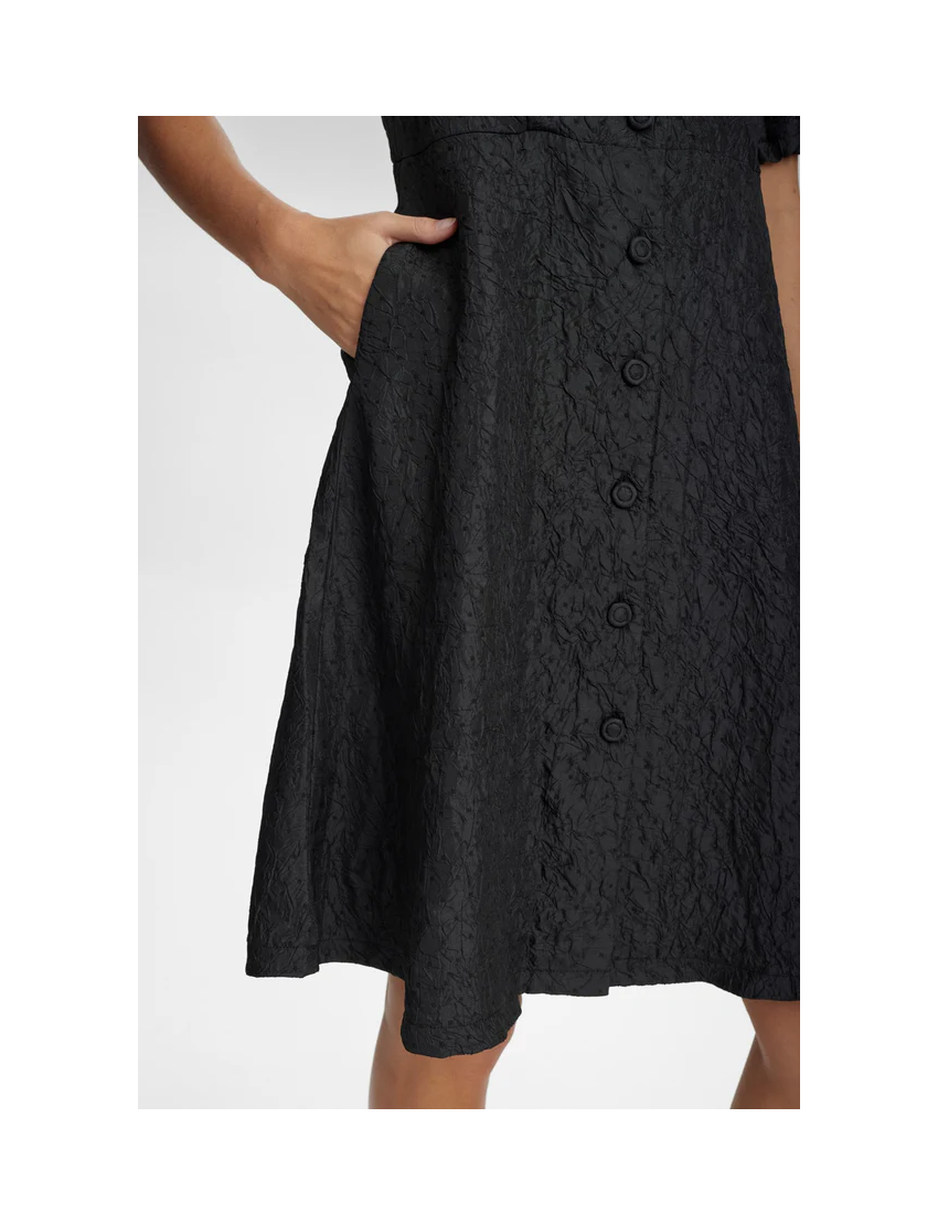 VESTIDO ROMÂNTICO BROCADO MANGA BALONADA DANIELLE