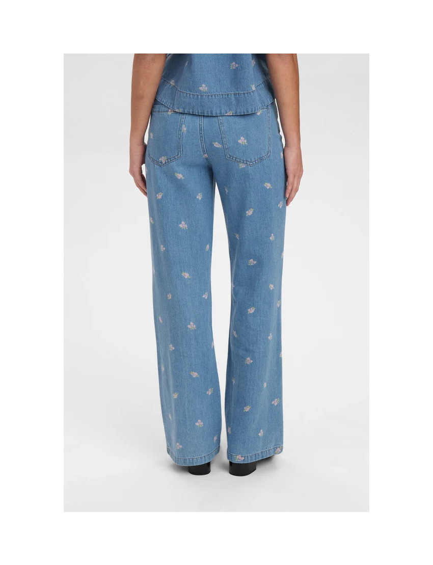 JEANS DENIM FLORES PINTADAS NUIBIZA