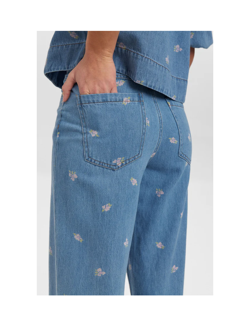 JEANS DENIM FLORES PINTADAS NUIBIZA