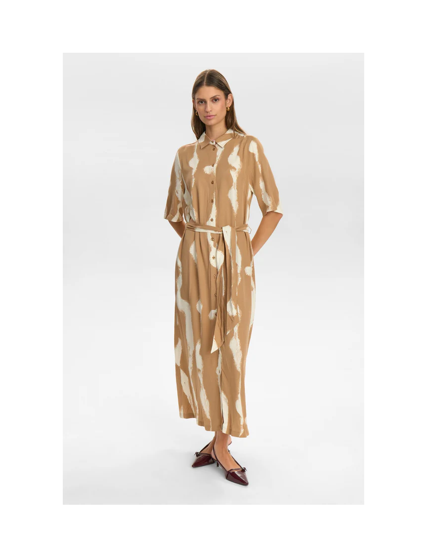 VESTIDO LONGO CAMISEIRO MALHADO ESTELLE