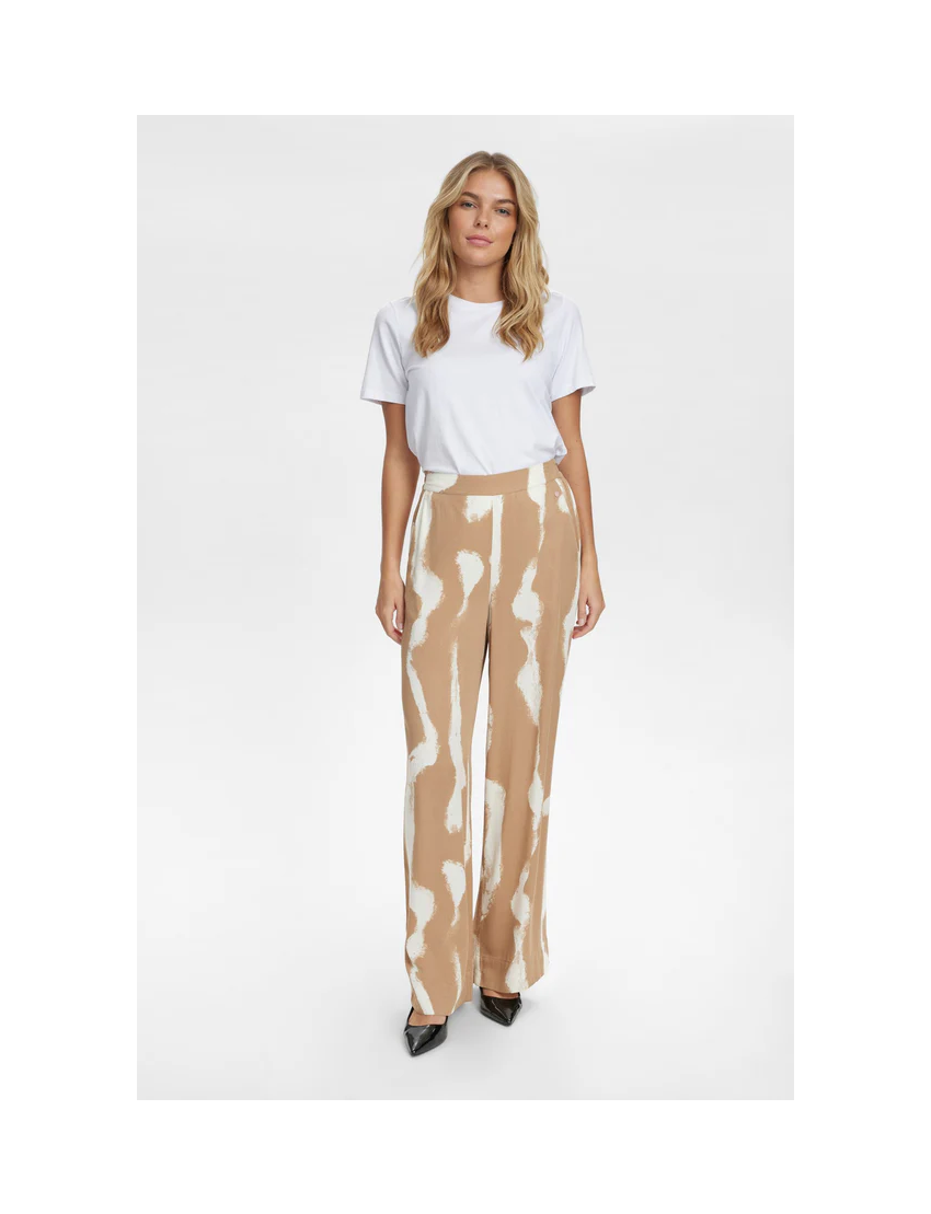 PANTALONA ESTELLE ESTAMPA MALHADA CAPPUCCINO