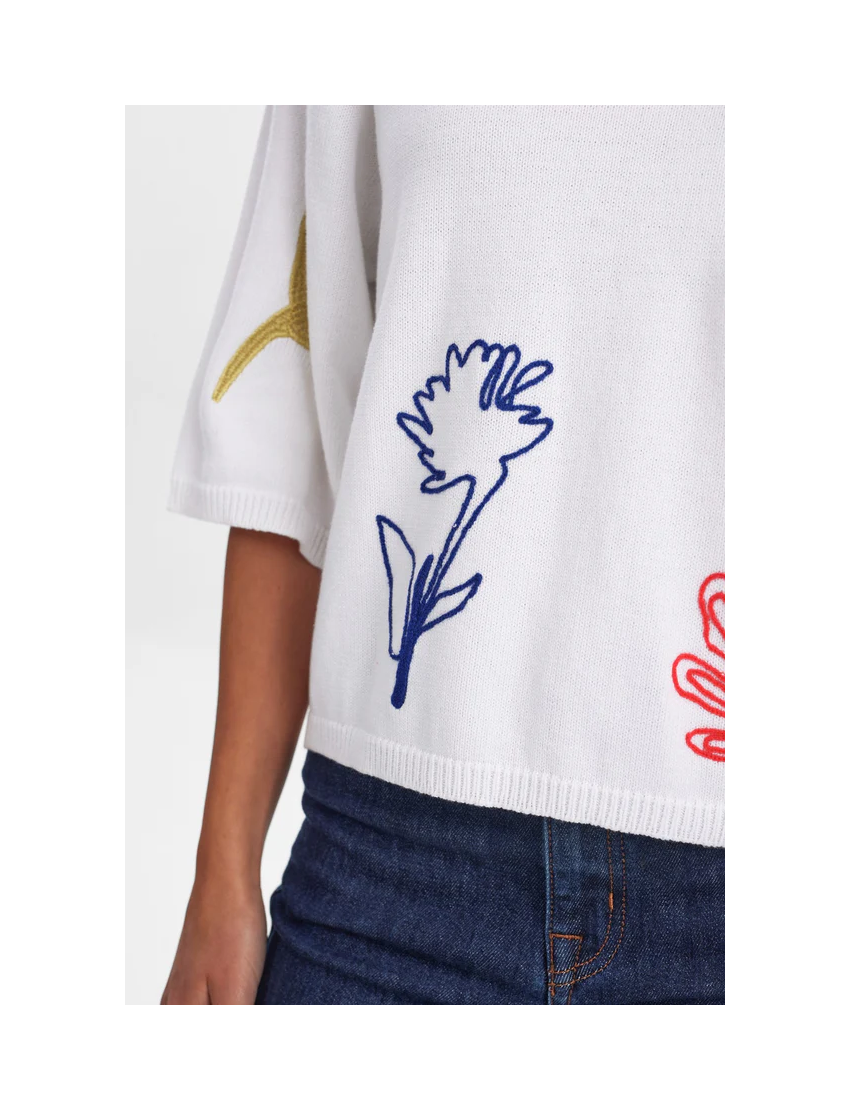 PULLOVER MALHA COM BORDADOS DEBORA