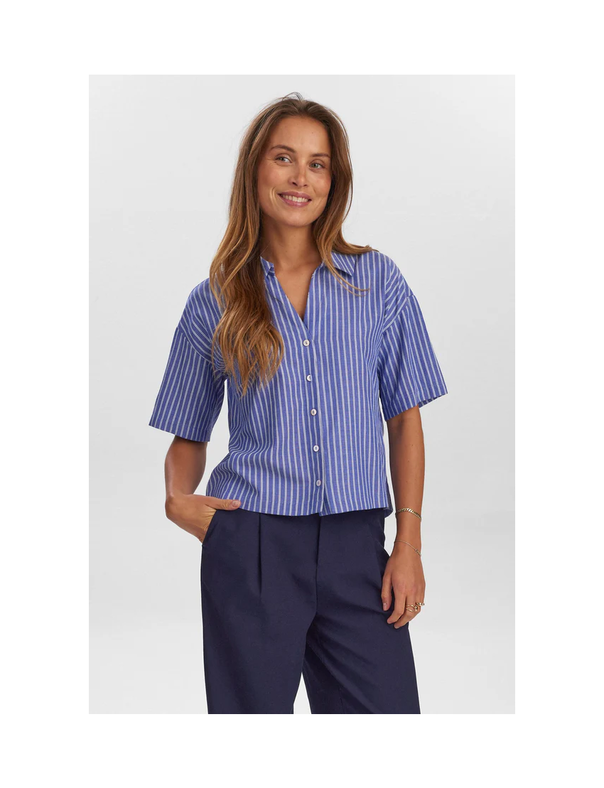 CAMISA MANGA CURTA RISCA PIJAMA ZALLY