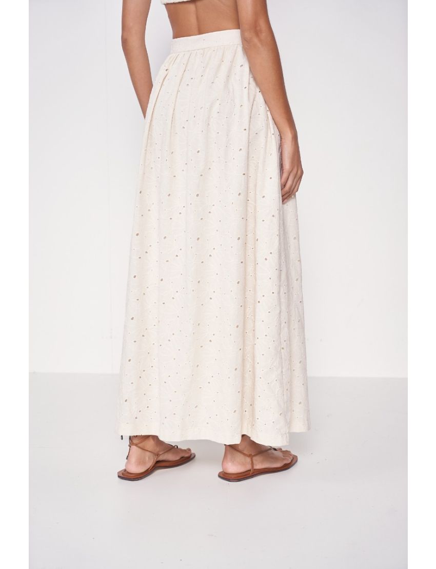 SAIA LONGA RODADA BORDADO INGLÊS