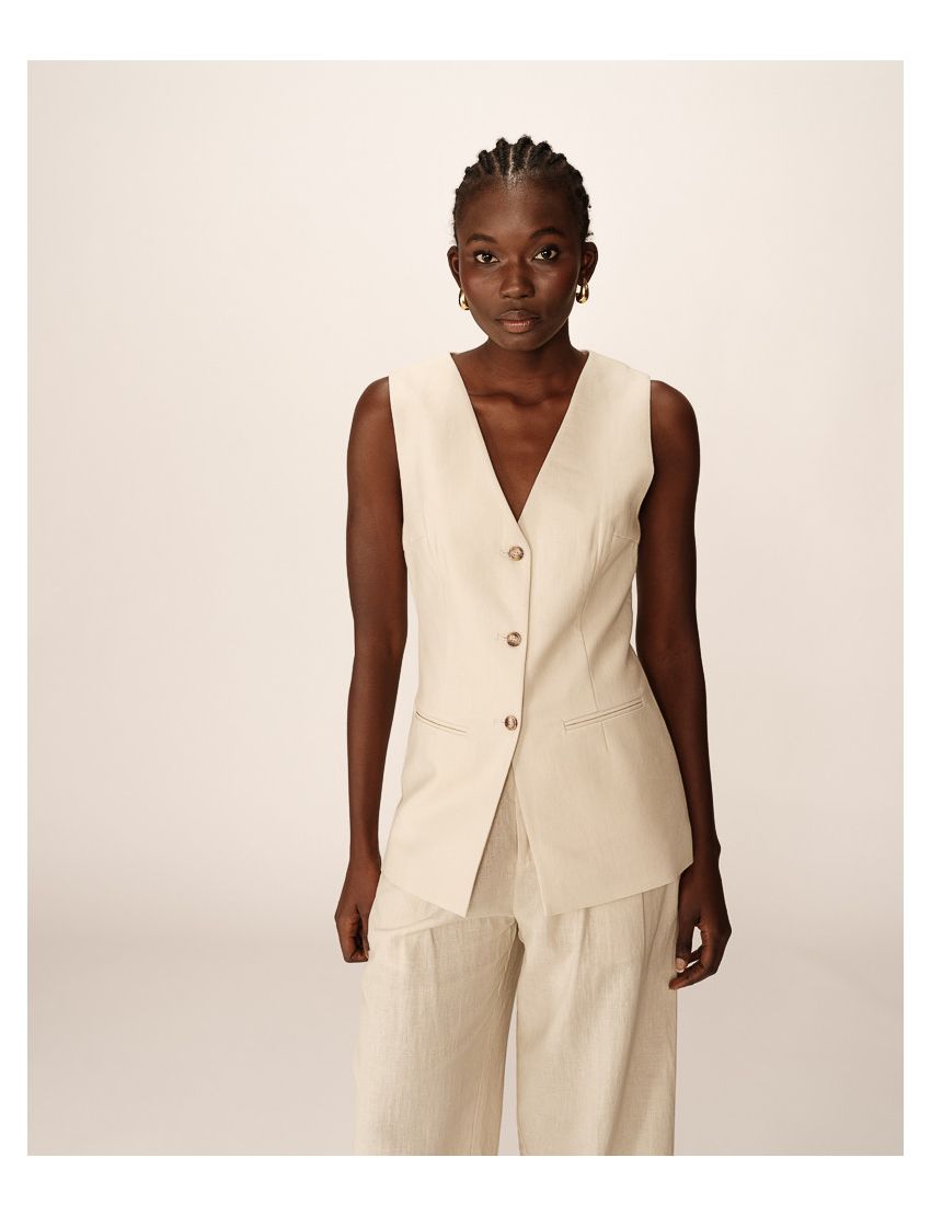 COLETE MIDI MODELO ALFAIATARIA ALINHADO