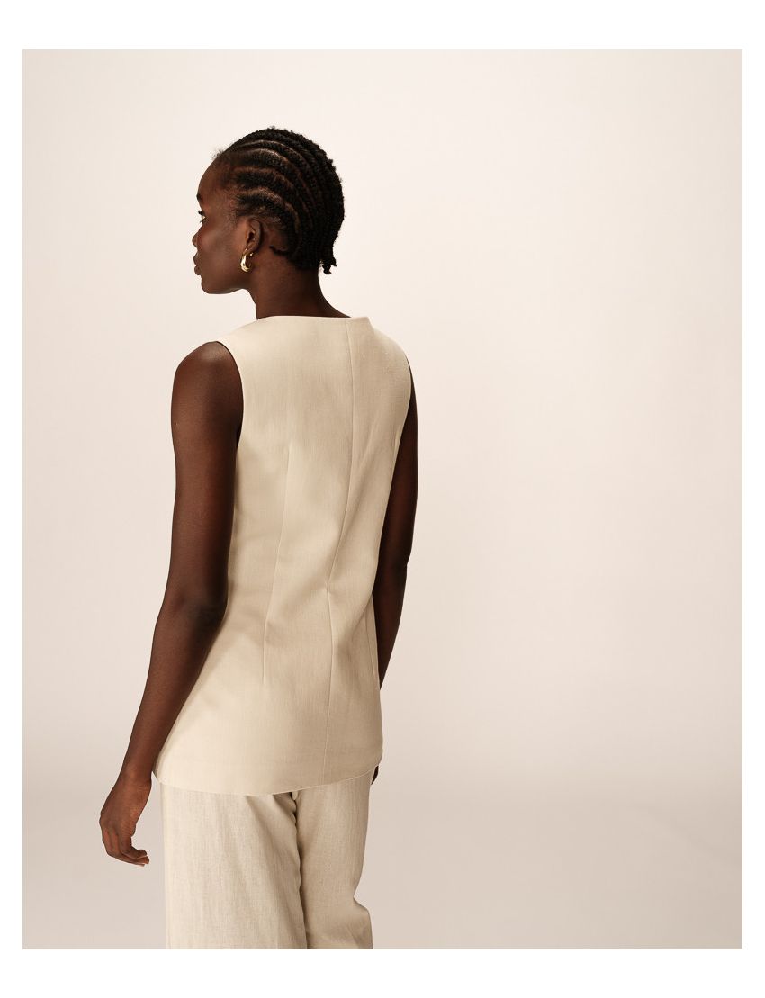 COLETE MIDI MODELO ALFAIATARIA ALINHADO