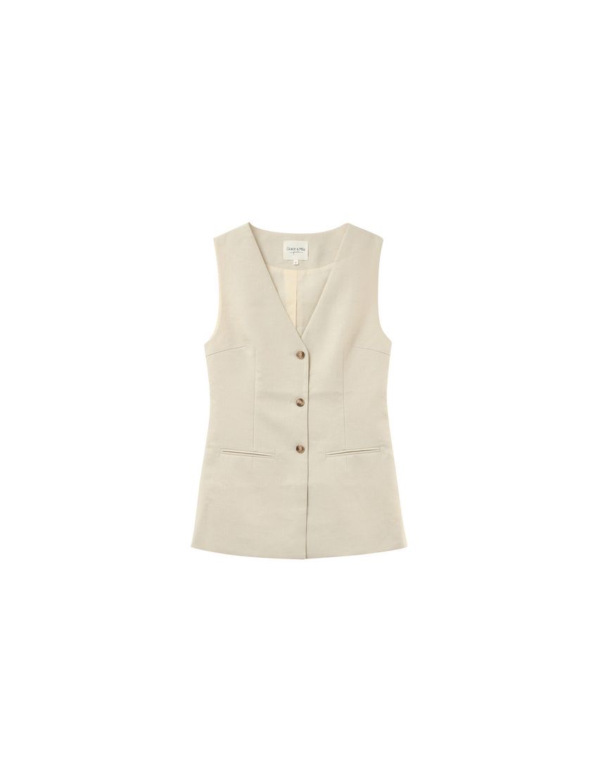 COLETE MIDI MODELO ALFAIATARIA ALINHADO