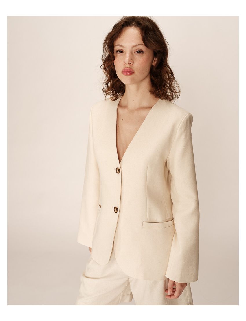 BLAZER MODELO ALFAIATARIA SEM LAPELAS 90´s STYLE