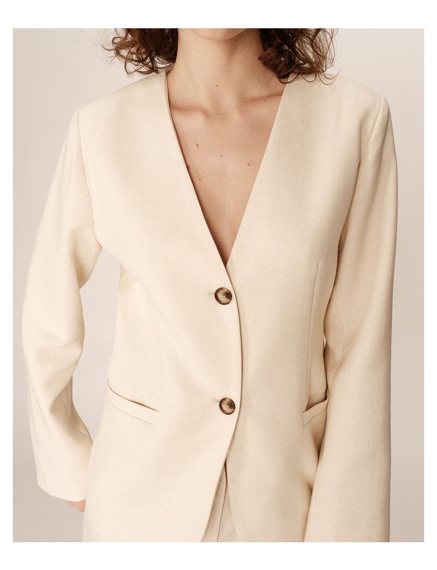 BLAZER MODELO ALFAIATARIA SEM LAPELAS 90´s STYLE