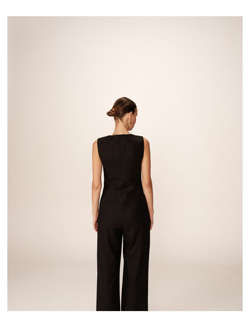 COLETE MIDI MODELO ALFAIATARIA ALINHADO