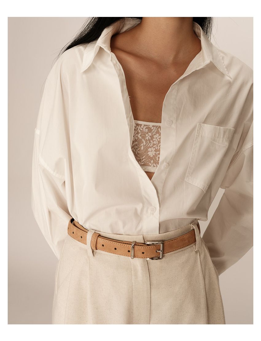 CAMISA OVERSIZED COM BOLSO