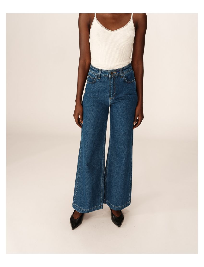WIDE LEG JEANS DENIM ESCURO