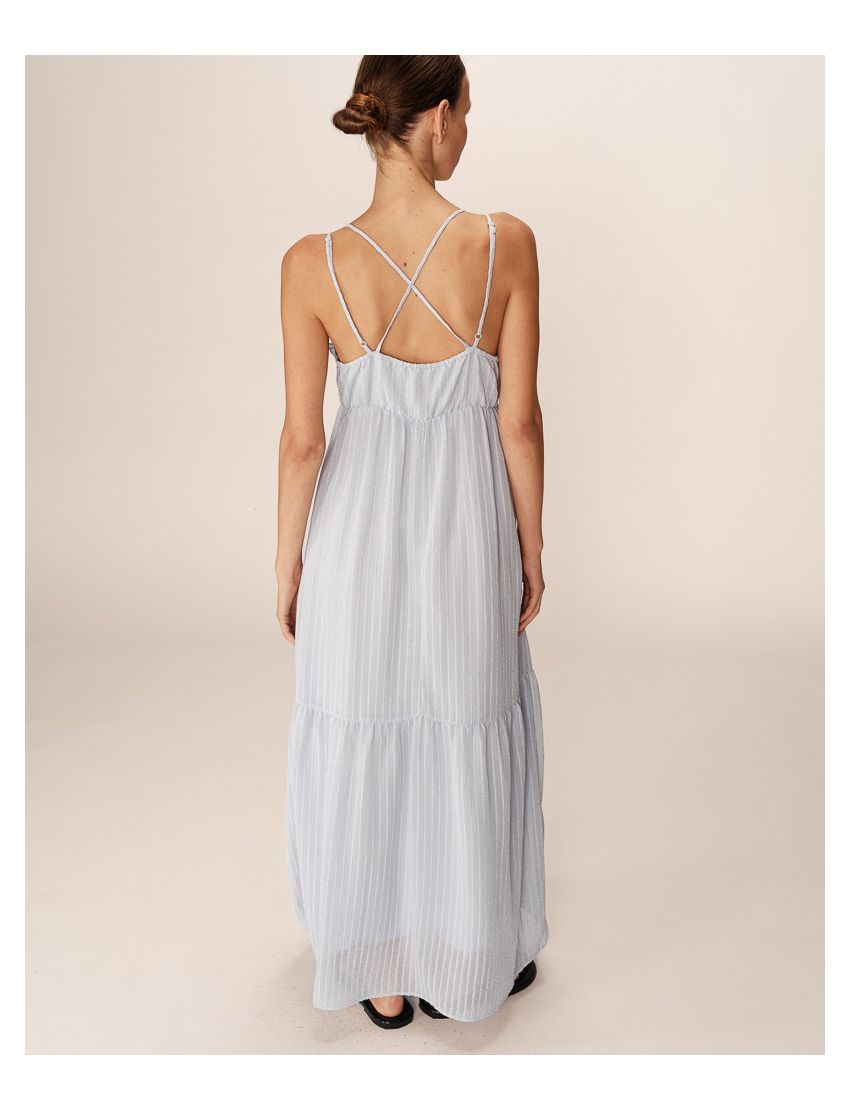 VESTIDO LONGO ALÇAS COM BABADOS