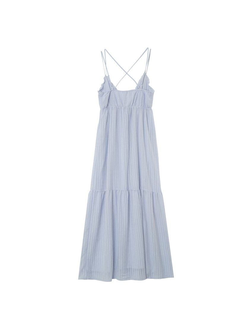 VESTIDO LONGO ALÇAS COM BABADOS