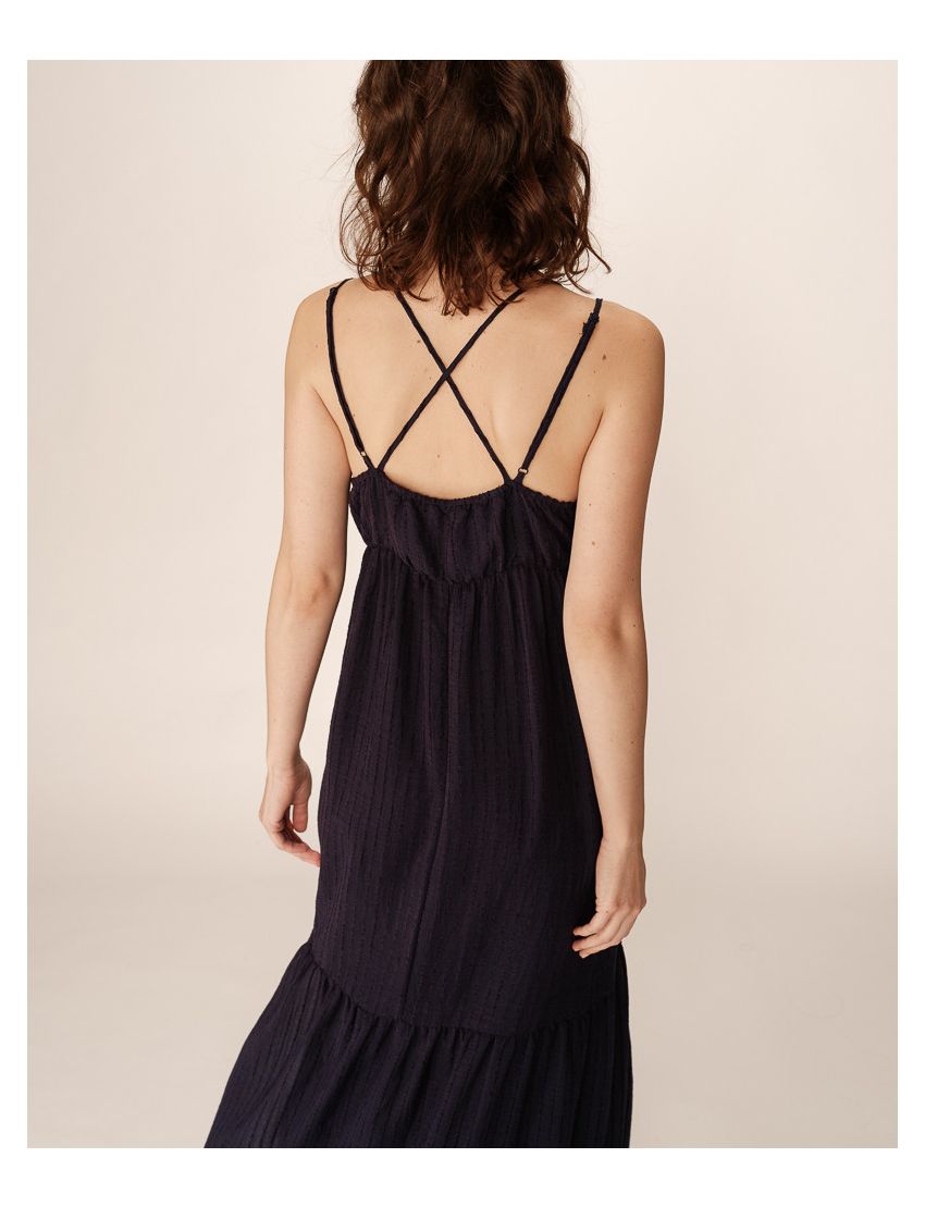 VESTIDO LONGO ALÇAS COM BABADOS