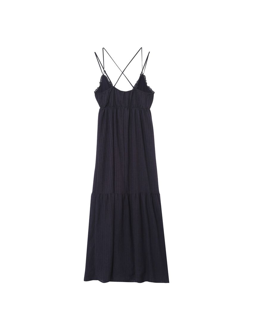 VESTIDO LONGO ALÇAS COM BABADOS