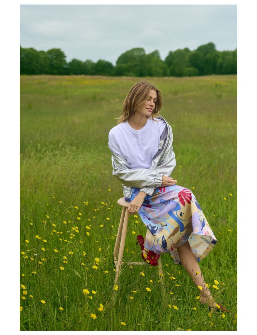 SAIA GLORIA MIDI ESTAMPADA CRIATIVA 