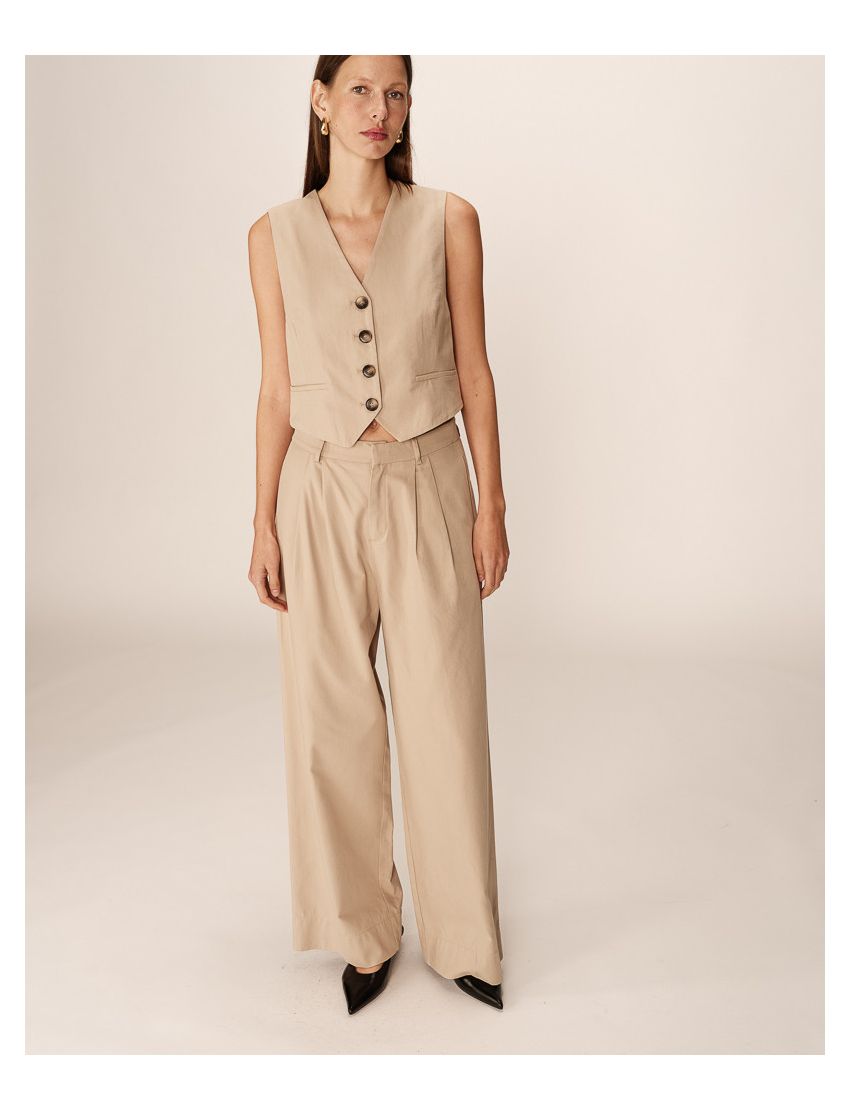 CALÇA ALFAIATARIA TAUPE CLARO