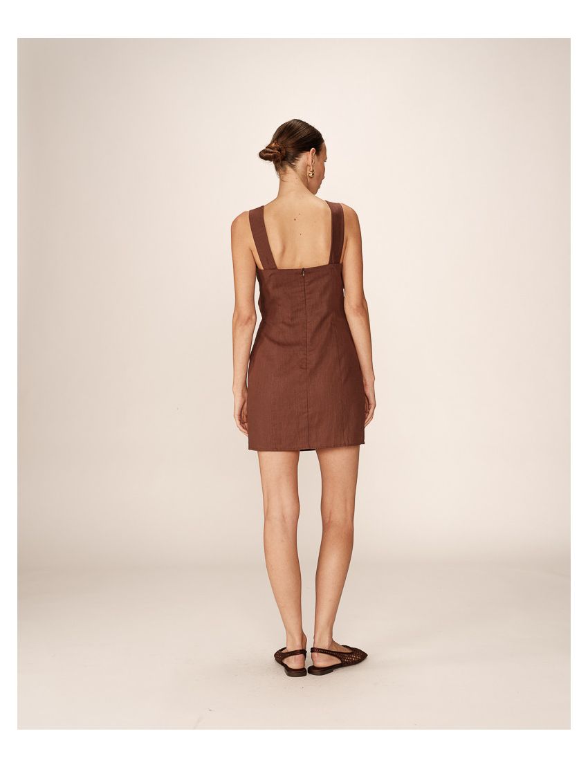 VESTIDO CURTO ALINHADO DRAPEADO