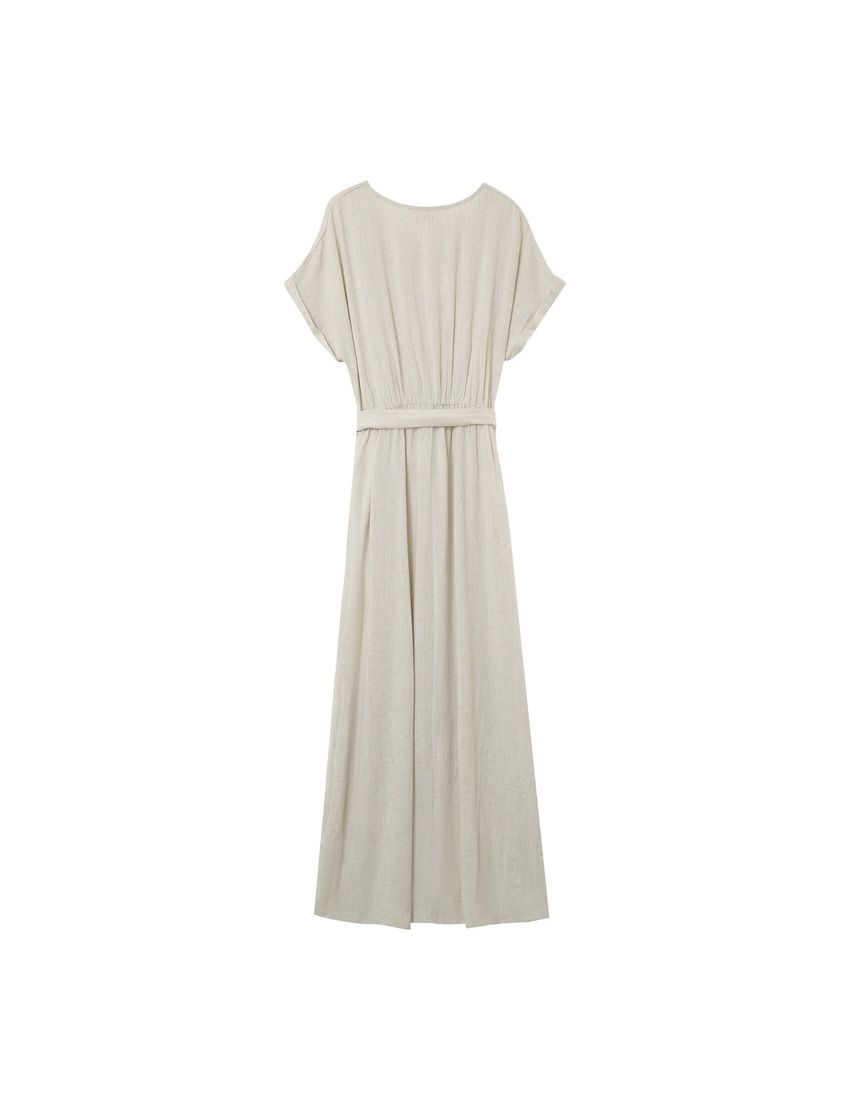 VESTIDO LONGO ALINHADO DECOTE CRUZADO