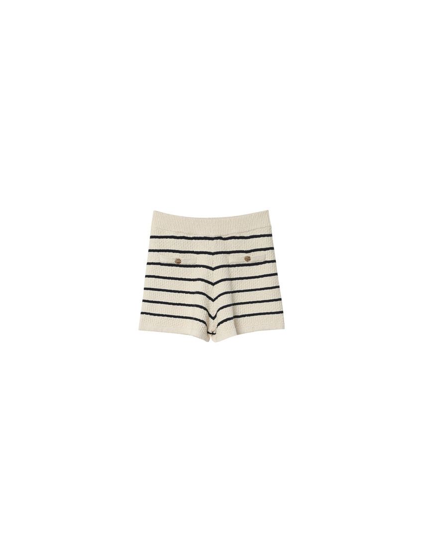 SHORT MALHA RISCAS NAVY