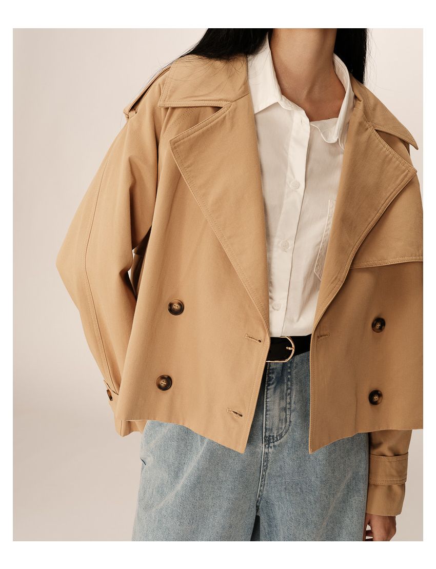 TRENCH-COAT CURTO NATURAL TRESPASSE
