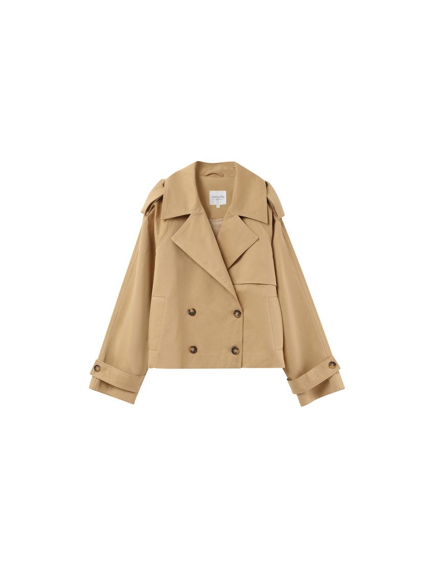 TRENCH-COAT CURTO NATURAL TRESPASSE