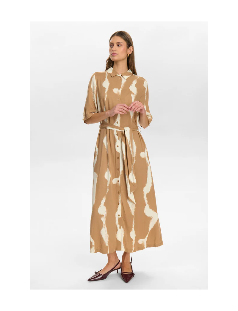 VESTIDO LONGO CAMISEIRO MALHADO ESTELLE