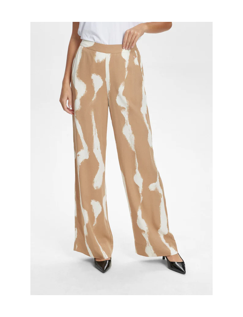 PANTALONA ESTELLE ESTAMPA MALHADA CAPPUCCINO