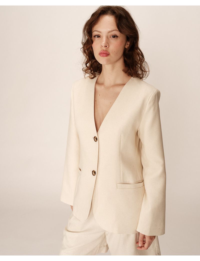 BLAZER MODELO ALFAIATARIA SEM LAPELAS 90´s STYLE
